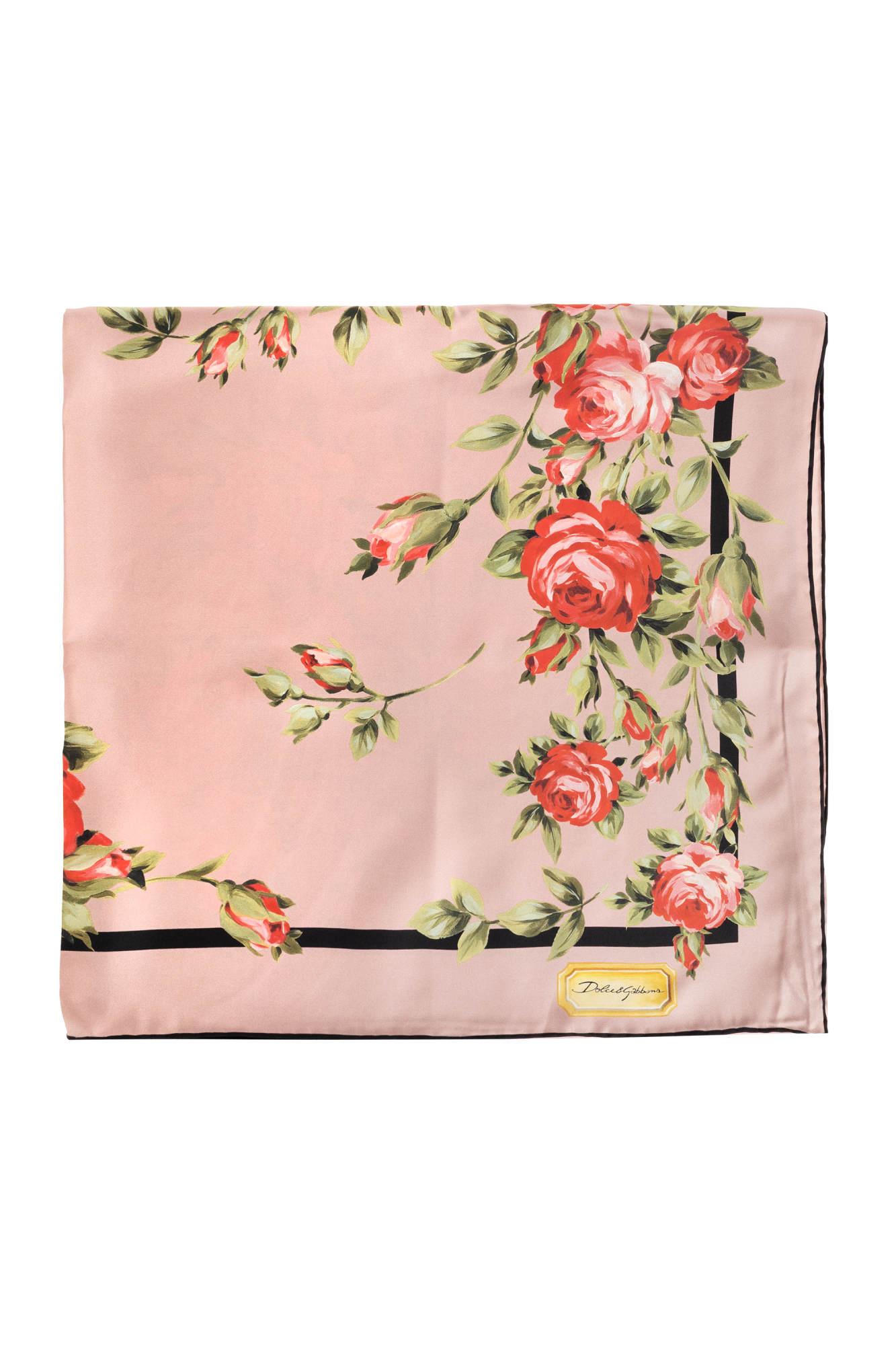 Dolce & Gabbana Silk scarf with floral motif | Women's | Vitkac